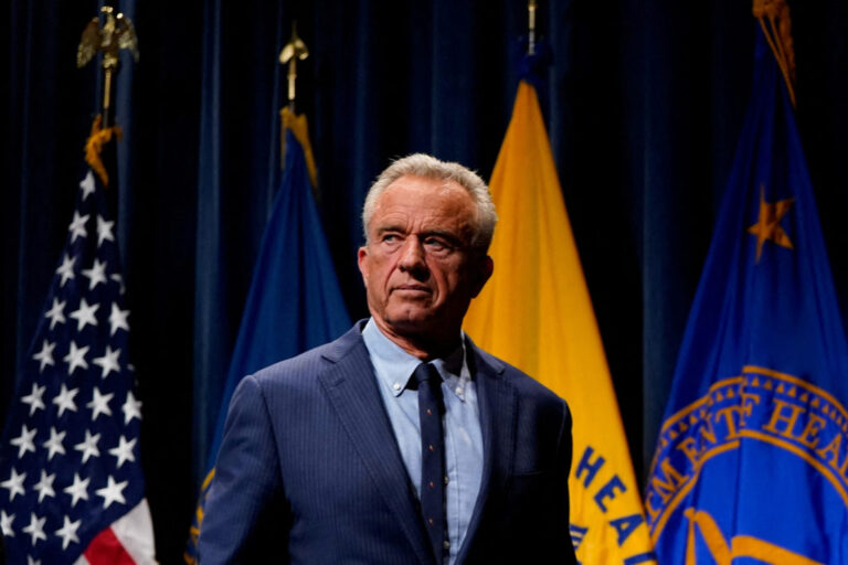 FILE PHOTO: U.S. HHS Secretary Robert F. Kennedy, Jr. discusses the findings of the CDC latest Autism and Developmental Disabilities Monitoring (ADDM) Network survey, in Washington