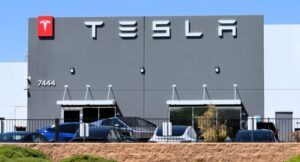 Mesa,,Az,-,Sept,08,2024:,Tesla,Ev,Cars,Parked